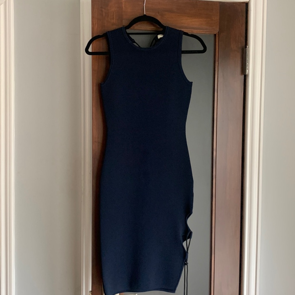 Jonathan Simkhai navy body conscious dress in XS.